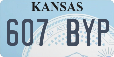 KS license plate 607BYP