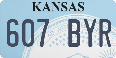 KS license plate 607BYR