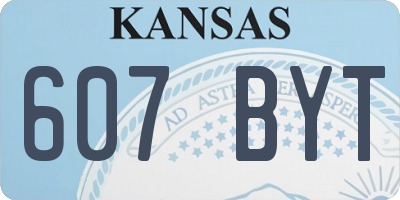 KS license plate 607BYT