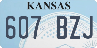 KS license plate 607BZJ