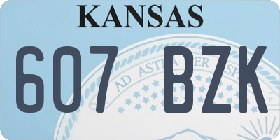 KS license plate 607BZK