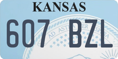 KS license plate 607BZL