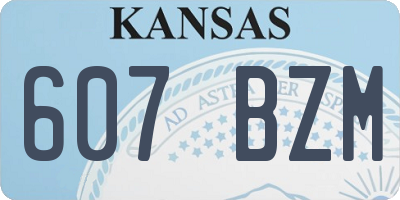 KS license plate 607BZM