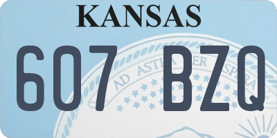 KS license plate 607BZQ