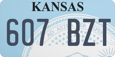 KS license plate 607BZT