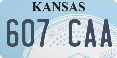 KS license plate 607CAA