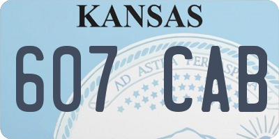 KS license plate 607CAB