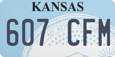 KS license plate 607CFM