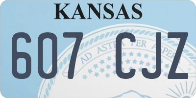 KS license plate 607CJZ