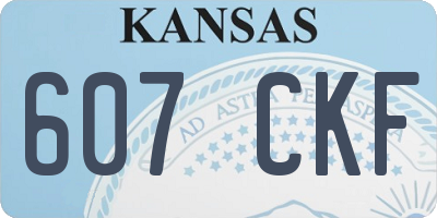 KS license plate 607CKF