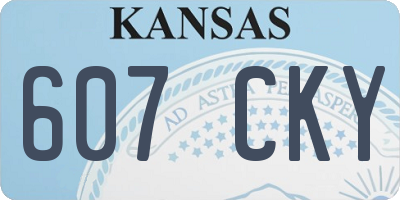 KS license plate 607CKY