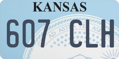 KS license plate 607CLH