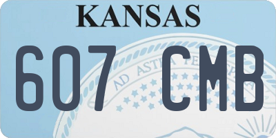 KS license plate 607CMB