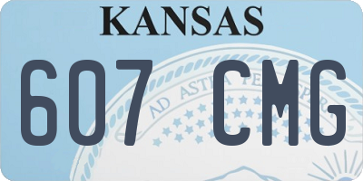 KS license plate 607CMG
