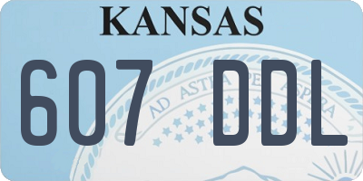 KS license plate 607DDL