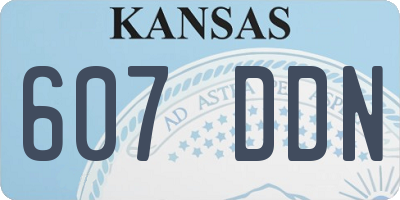 KS license plate 607DDN