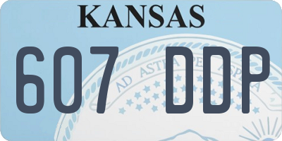 KS license plate 607DDP