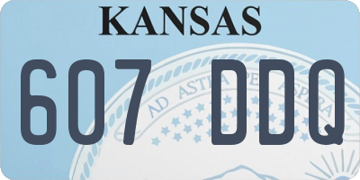 KS license plate 607DDQ