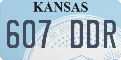KS license plate 607DDR