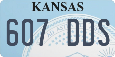 KS license plate 607DDS