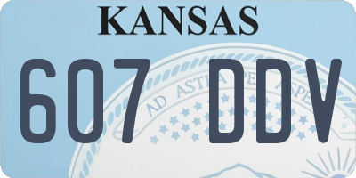 KS license plate 607DDV