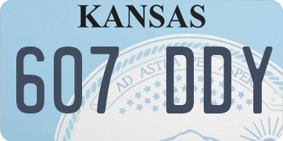 KS license plate 607DDY