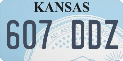 KS license plate 607DDZ