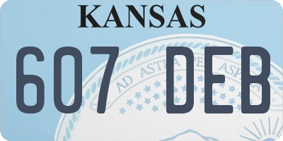 KS license plate 607DEB