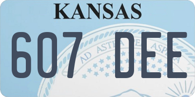 KS license plate 607DEE
