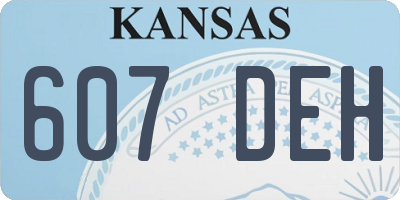 KS license plate 607DEH