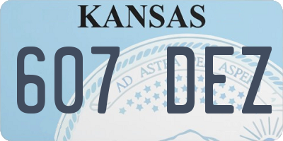 KS license plate 607DEZ