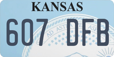 KS license plate 607DFB