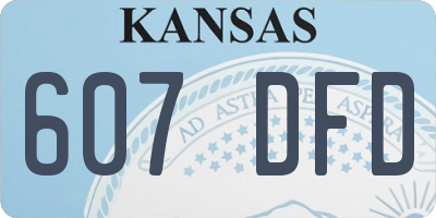 KS license plate 607DFD