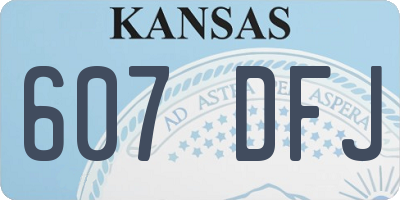 KS license plate 607DFJ
