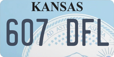 KS license plate 607DFL