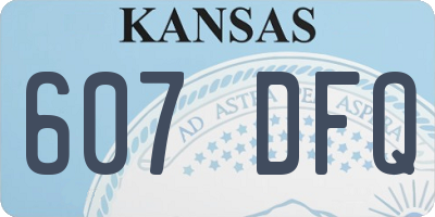 KS license plate 607DFQ