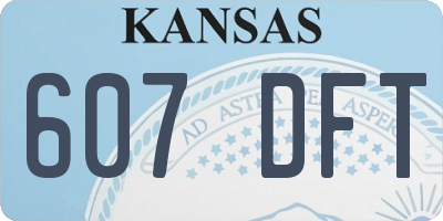 KS license plate 607DFT