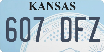 KS license plate 607DFZ