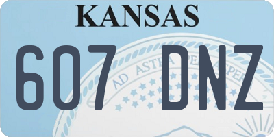 KS license plate 607DNZ