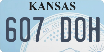 KS license plate 607DOH