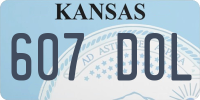 KS license plate 607DOL