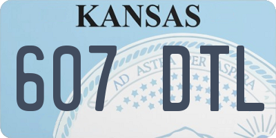 KS license plate 607DTL