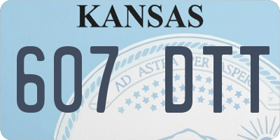 KS license plate 607DTT
