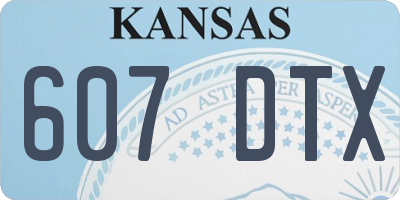 KS license plate 607DTX