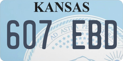 KS license plate 607EBD