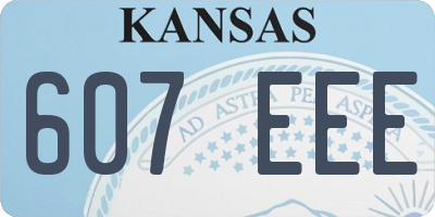 KS license plate 607EEE