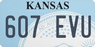 KS license plate 607EVU
