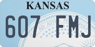 KS license plate 607FMJ