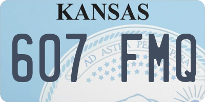 KS license plate 607FMQ