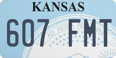 KS license plate 607FMT